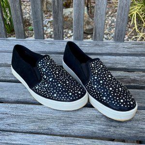 Report Black Slip On Sneakers, Lightly Used, with fun Bling! Size 9.5